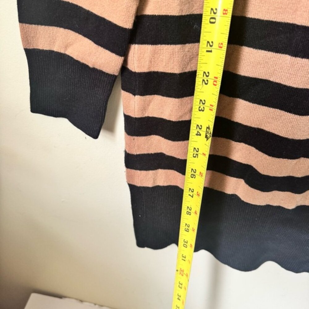 French Connection Vintage Striped Bambi Cowl Neck Tunic Sweater Dress Knit Top L - Picture 13 of 16
